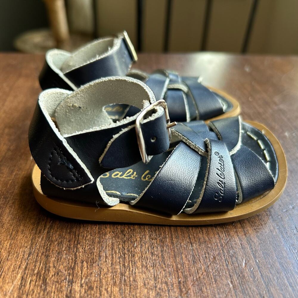 Salt Water Sandals Navy Toddler Size 3
